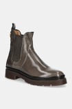 Gant ghete chelsea de piele Aligrey femei, culoarea maro, cu platforma, izolare usoara, 29551764 G135