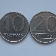 LOT 2 MONEDE DIFERITE POLONIA-10,20 ZLOTY