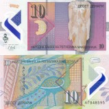 Macedonia 10 Denari 2018, Bancnota Polimer UNC, Numismatica