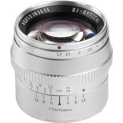 Obiectiv manual TTArtisan 50mm F1.2 silver pentru FujiFilm FX-mount DESIGILAT foto