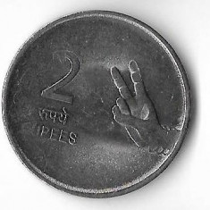 Moneda 2 rupees 2009 - India foto