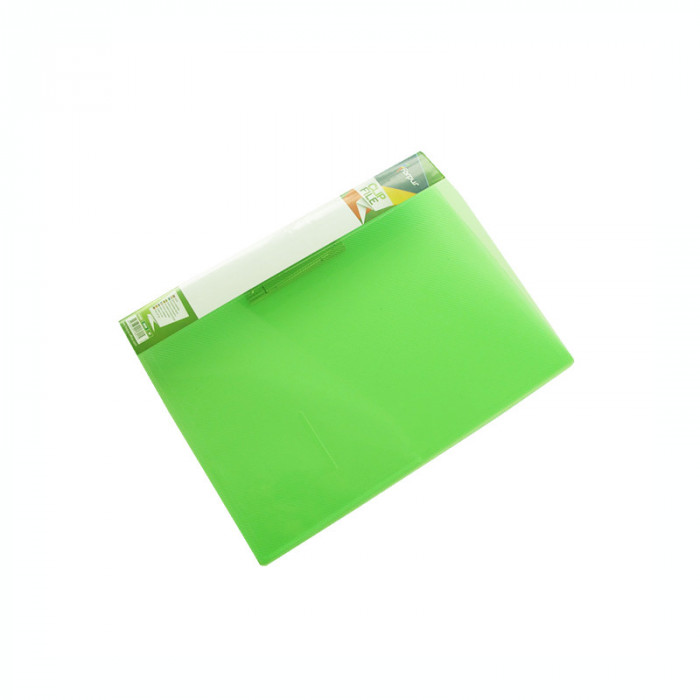 Mapa plastic cu clips Forpus Crystal 21801 verde transparent