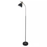 Lampadar metalic, 60 W, 140 x 200 x 1540 mm, soclu E27, Negru/Crom, General