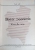 Glosar Toponimic Caras-Severin, Vasile Ionita, 1972, 88 pagini, Geografie, Casa Corpului Didactic
