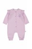 Salopeta cu maneca lunga si volanas nou nascut LILA, Tongs baby (Marime: 3-6 Luni)