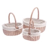 Cumpara ieftin Set 3 cosuri depozitare lemn salcie natur 26,5 x 21 x 28,5 cm, 33,5 x 26,5 x 34 cm, 40,5 x 33,5 x 40 cm