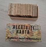 JOC VECHI ROMANESC - &quot;ALCATUITI HARTA R.S.R. ADMINISTRATIVA&quot; - COMPLET - 88 CARTONASE - COLECTIE - COMUNIST - RETRO