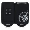 Husa Cheie Auto pentru Renault / Dacia - 4 Butoane - Keyless Go, Silicon, Negru, 49769.09, Kwmobile