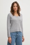 United Colors of Benetton pulover de lana femei, culoarea gri, light, 11AHD402M