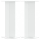 Cumpara ieftin Suporturi de plante, 2 buc., alb, 30x30x80 cm, lemn prelucrat