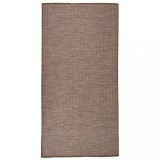 VidaXL Covor de exterior, maro, 100x200 cm, țesătură plată