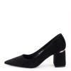 Sandale Dama Elegante Negre Toc 7cm Velur Eco Varf Ascutit Pernite YES-1808