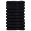 VidaXL Prosoape premium SOLUND 10 buc. negru 100x200 cm 600 gsm