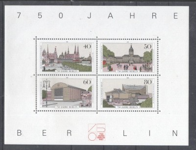 Germany Berlin 1987 750 years Berlin perf. sheet Mi.B8 MNH DA.185 foto