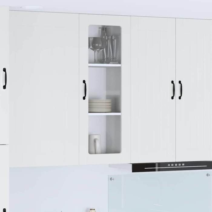 vidaXL Dulap suspendat de bucătărie cu ușă Alb lucios 40 x 31 x 100 cm 885099