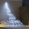 VidaXL Brad de Crăciun LED cu 168 LED Alb rece 306 cm Metal 42018742