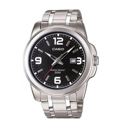 Ceas bărbătesc Casio cu oră și dată, carcasă și brățară din oțel MTP-1384D-1AV 5amt