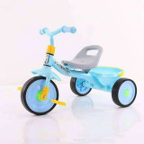 Tricicleta pentru copii Yuebei cu cosulet - Albastru, Generic