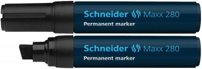 Permanent Marker Schneider Maxx 280, Varf Tesit 4+12mm - Negru foto