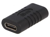 Adaptor USB 3.0 la USB C, Negru, Goobay