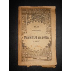 I. Simionescu - Mamifere din Africa (1923)