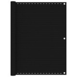 VidaXL Paravan de balcon, negru, 120x500 cm, HDPE