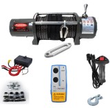 Cumpara ieftin Troliu electric cu telecomanda pentru remorcare autoturisme, jeep, asistenta rutiera, 6000LBS 2720kg, 12V-24V