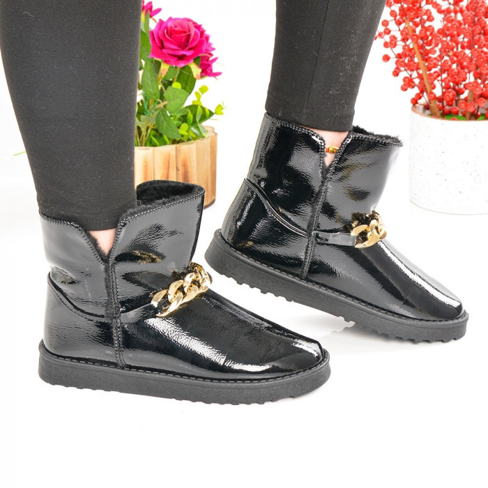 Cizme Tip Ugg De Dama B21-162 Negre