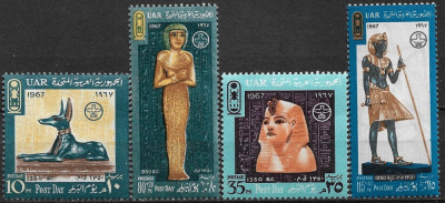 B1414 - Egipt 1967 - Ziua postei 4v.neuzat,perfecta stare foto
