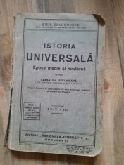 Emil Diaconescu - Istoria Universala. Epoca medie si moderna. Clasa a II-a secundara foto
