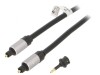 Cablu Toslink Optic 5m Aurit Negru, Goobay