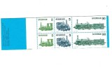 Suedia 1975 - Locomotive, trenuri, serie neuzata in carnet