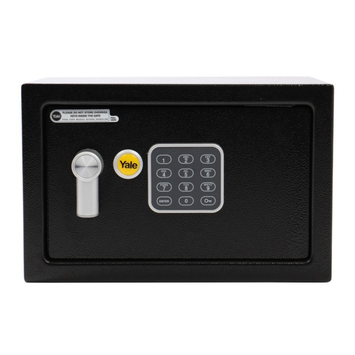 Seif Yale YSV/200/DB2, inchidere electronica, metal, negru, 310 x 200 x 200 mm