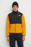 The North Face geaca Retro Denali barbati, culoarea galben, de tranzitie, NF0A88XHZU31