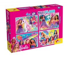 Puzzle de colorat maxi - Barbie (4 x 48 de piese) foto