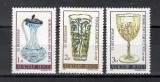 Ungaria 1980- Ziua Timbrului-Vechea Arta a Sticlariei. serie+Colita, 4 poze, MNH, Nestampilat