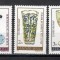 Ungaria 1980- Ziua Timbrului-Vechea Arta a Sticlariei. serie+Colita, 4 poze, MNH