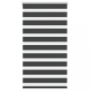 Jaluzea tip zebra neagră lățime țesătură 85,9 cm poliester