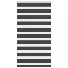 vidaXL Jaluzea tip zebra neagră lățime țesătură 85,9 cm poliester