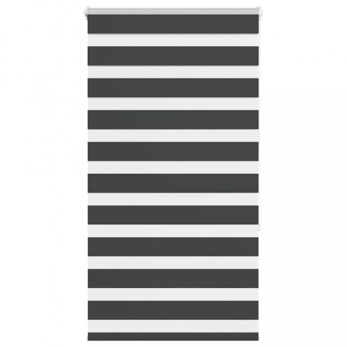 Jaluzea tip zebra neagră lățime țesătură 80,9 cm poliester