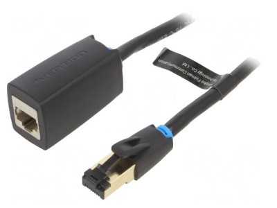 Prelungitor RJ45 Cat 8 0,5m Negru foto