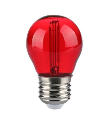 Bec LED G45 E27 2W cu filament lumina rosie V-tac SKU-217413 foto