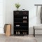 Gossi pantofar, negru, 60x35x105 cm, lemn compozit