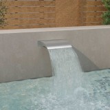 Gossi fantana de piscina, argintiu, 45x26x13 cm, otel inoxidabil