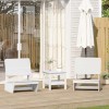 Gossi scaune de gradina 2 buc alb 60x64x70,5 cm lemn masiv de pin