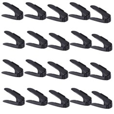 Set 20 buc, Organizator, Suport Mercaton pentru Incaltaminte, Reglabil 3 Pozitii, Dublare Spatiu Depozitare, 6&times;25.5&times;11/17 cm, Negru