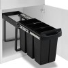 Gossi cos gunoi retractabil pentru dulap bucatarie, silentios, 36 l