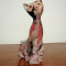 Figurina pisica ceramica hand made pictat manual Japan 20 cm