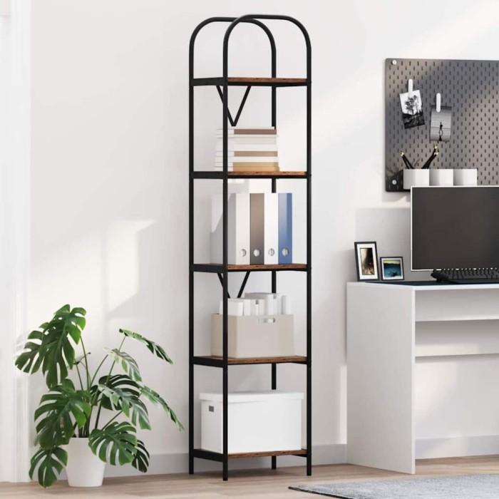 vidaXL Raft pentru cărți Lemn vechi 40 x 30 x 183 cm Lemn compozit