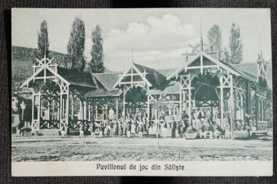 Carte postala, Pavilionul de joc din Saliste, 1949 foto